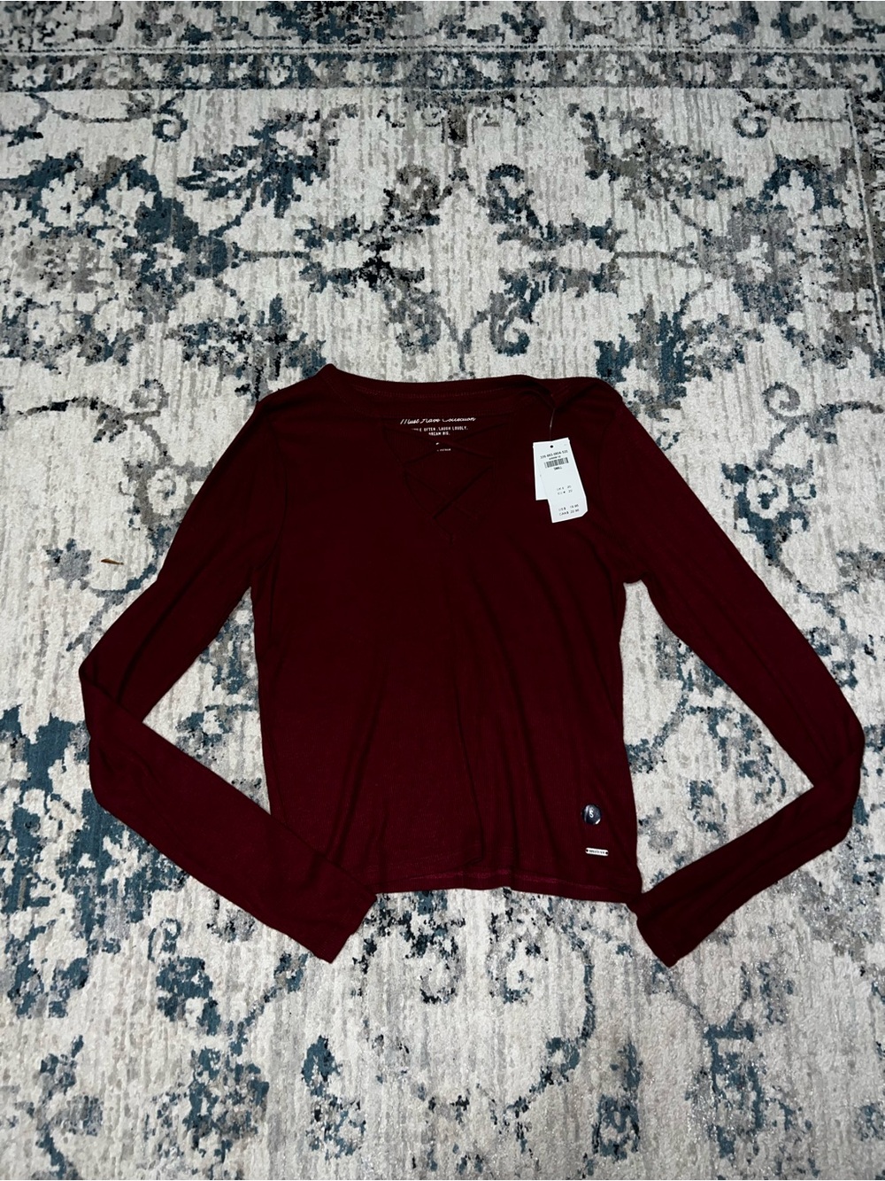 Maroon Criss Cross Shirt